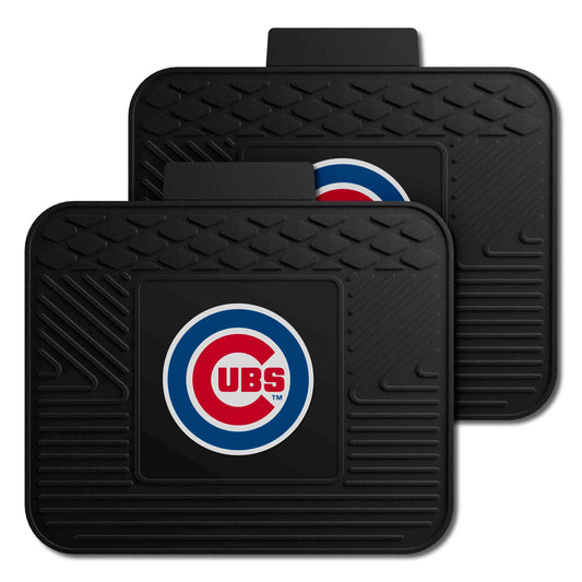 Chicago Cubs Back Seat Car Utility Mats - 2 Piece Set - Chicago Cubs