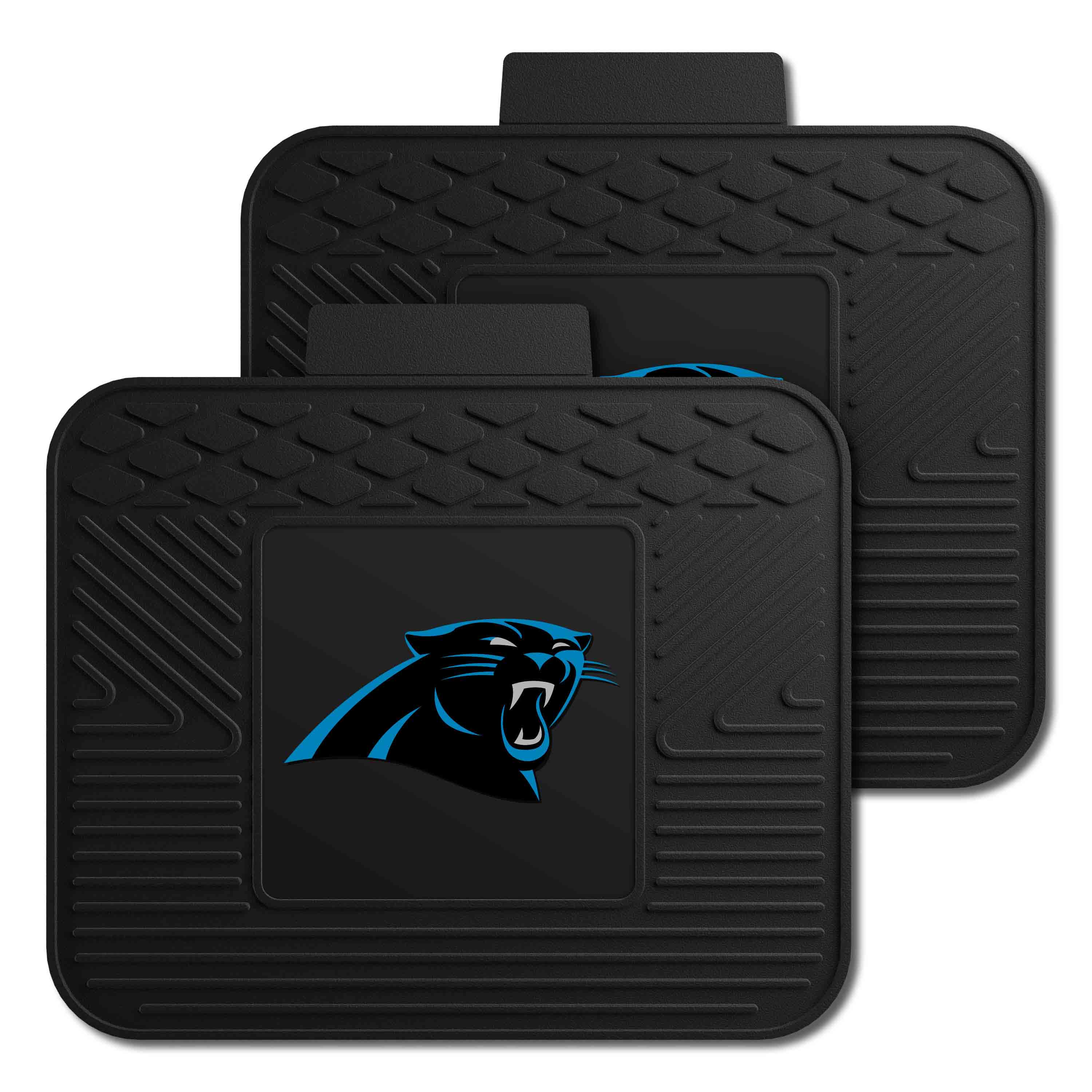 Carolina Panthers Back Seat Car Utility Mats - 2 Piece Set - Carolina Panthers