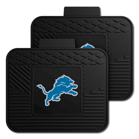 Detroit Lions Back Seat Car Utility Mats - 2 Piece Set