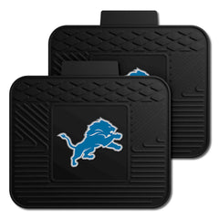 Detroit Lions Back Seat Car Utility Mats - 2 Piece Set