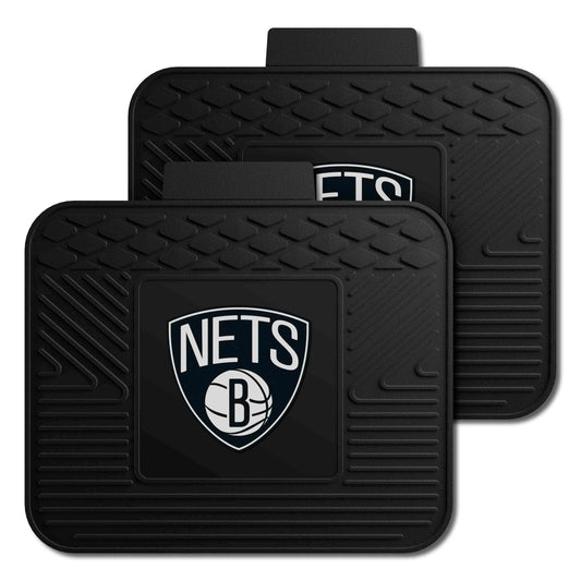 Brooklyn Nets Back Seat Car Utility Mats - 2 Piece Set - Brooklyn Nets