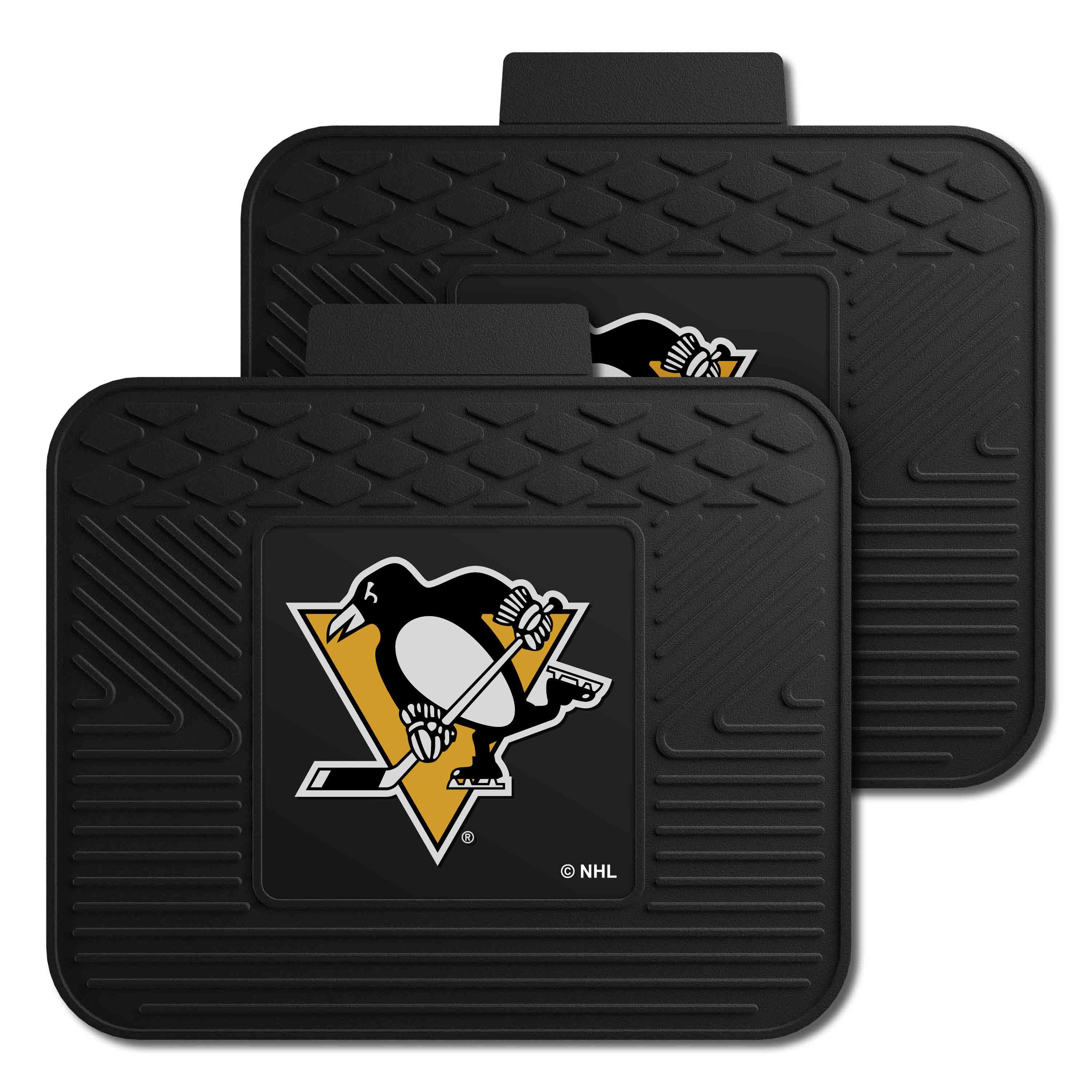 Pittsburgh Penguins Back Seat Car Utility Mats - 2 Piece Set