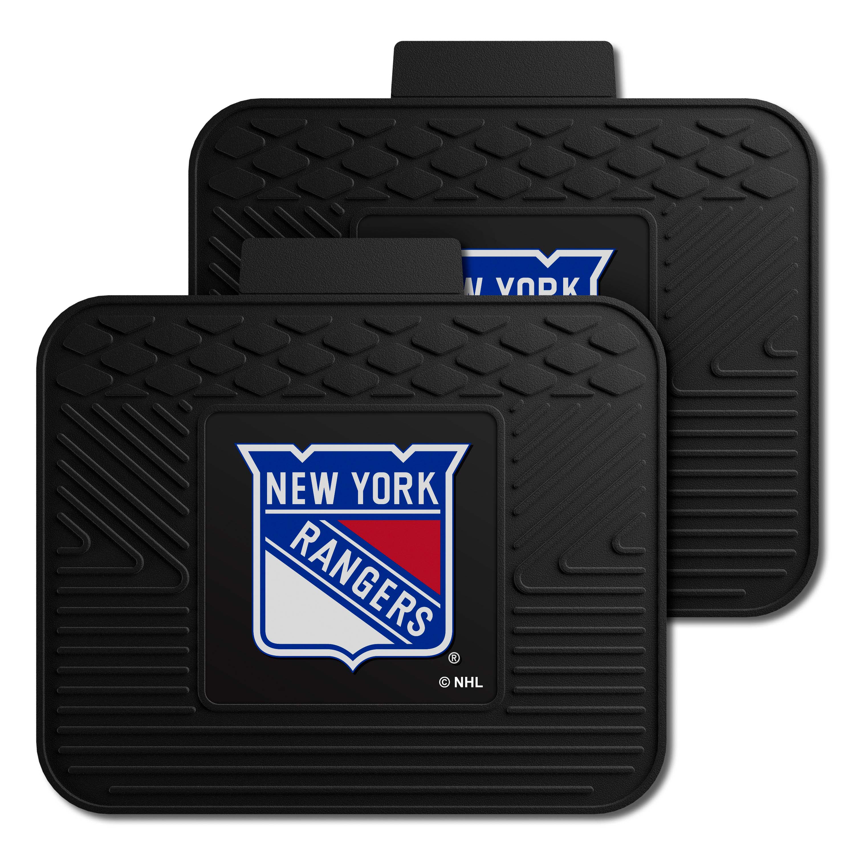 New York Rangers Back Seat Car Utility Mats - 2 Piece Set - New York Rangers