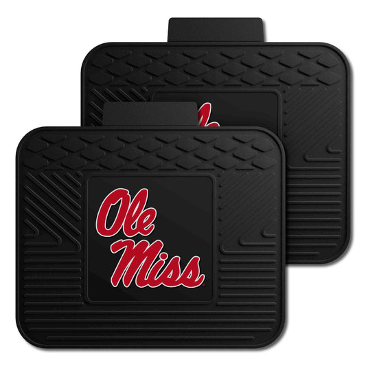 Ole Miss Rebels Back Seat Car Utility Mats - 2 Piece Set - Ole Miss