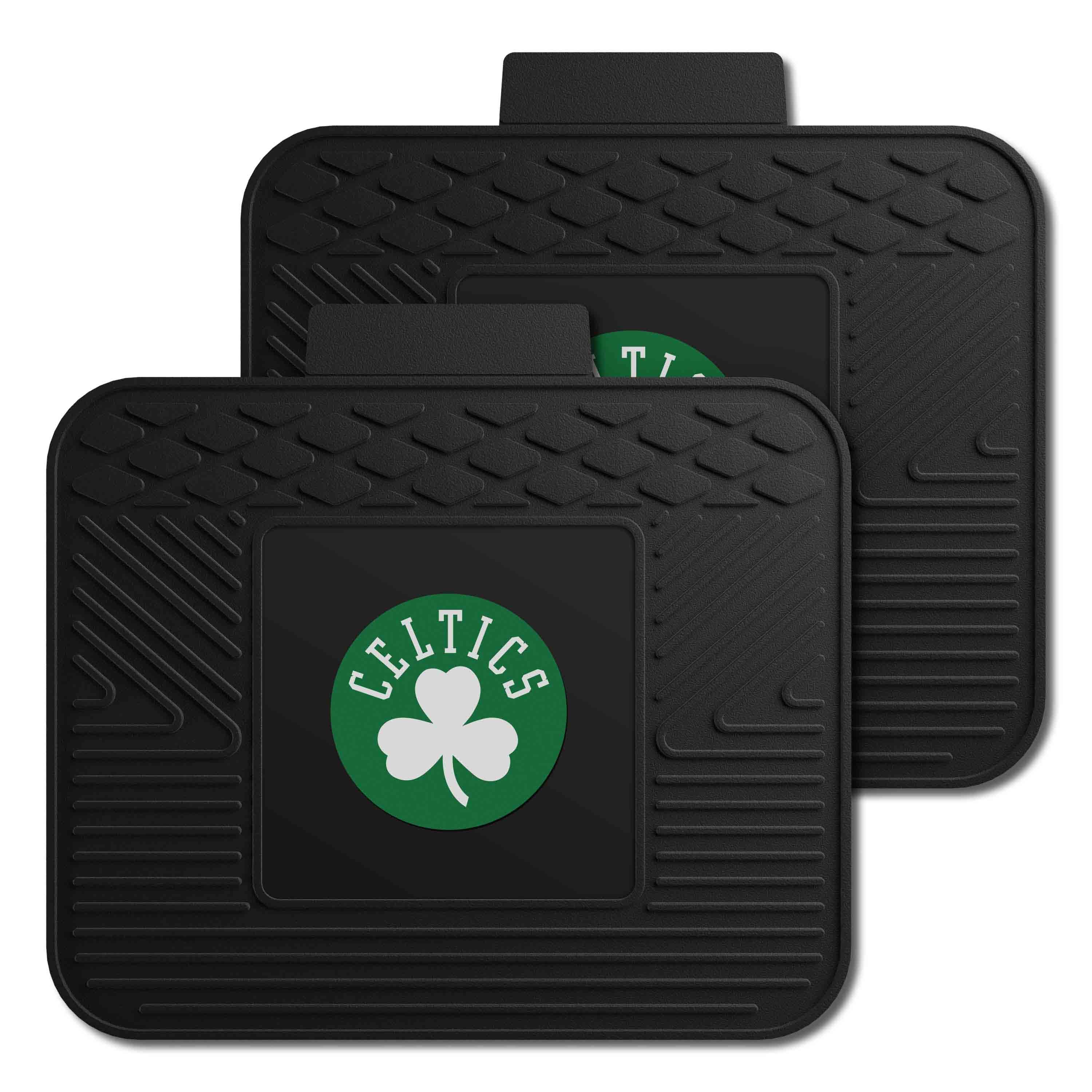 Boston Celtics Back Seat Car Utility Mats - 2 Piece Set - Boston Celtics