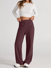 High Waist Wide Leg Pants - Trendsi