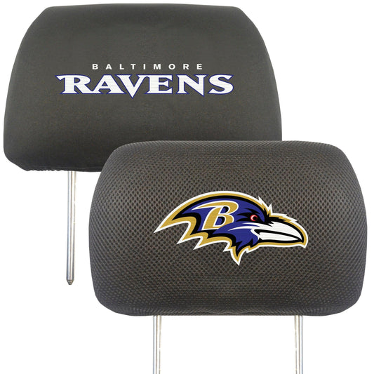 Baltimore Ravens Embroidered Head Rest Cover Set - 2 Pieces - Baltimore Ravens