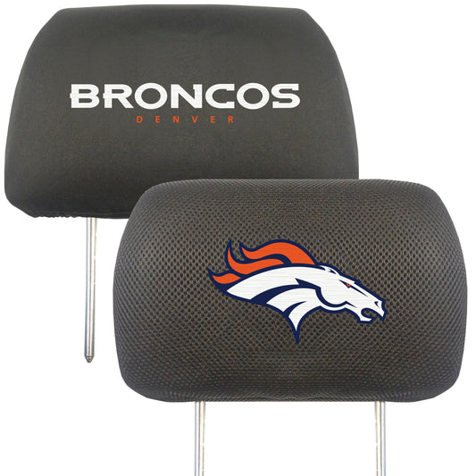 Denver Broncos Embroidered Head Rest Cover Set - 2 Pieces