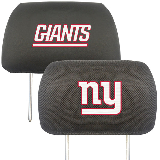 New York Giants Embroidered Head Rest Cover Set - 2 Pieces