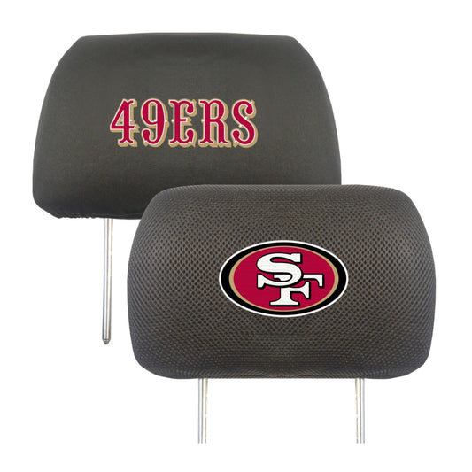 San Francisco 49ers Embroidered Head Rest Cover Set - 2 Pieces