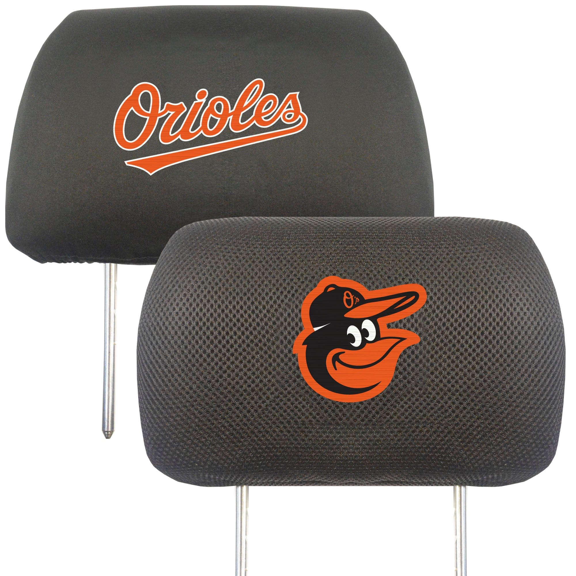 Baltimore Orioles Embroidered Head Rest Cover Set - 2 Pieces - Baltimore Orioles