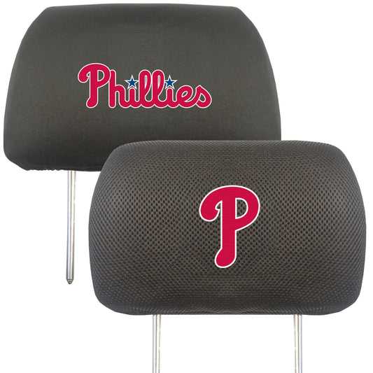 Philadelphia Phillies Embroidered Head Rest Cover Set - 2 Pieces