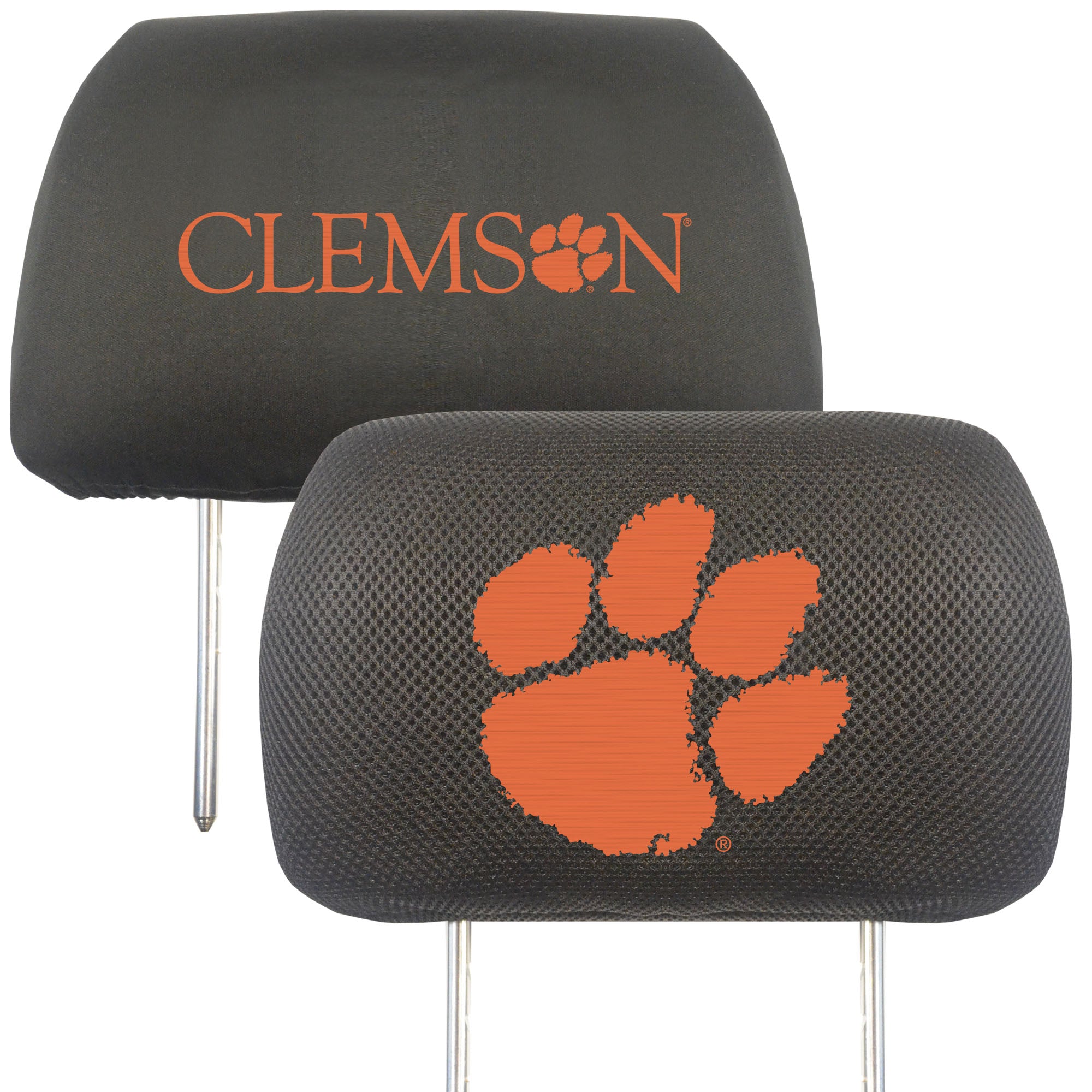 Clemson Tigers Embroidered Head Rest Cover Set - 2 Pieces - Clemson