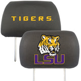 LSU Tigers Embroidered Head Rest Cover Set - 2 Pieces