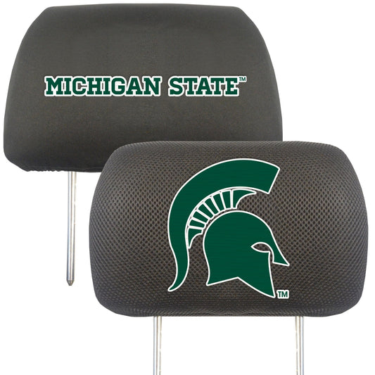 Michigan State Spartans Embroidered Head Rest Cover Set - 2 Pieces