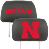 Nebraska Cornhuskers Embroidered Head Rest Cover Set - 2 Pieces