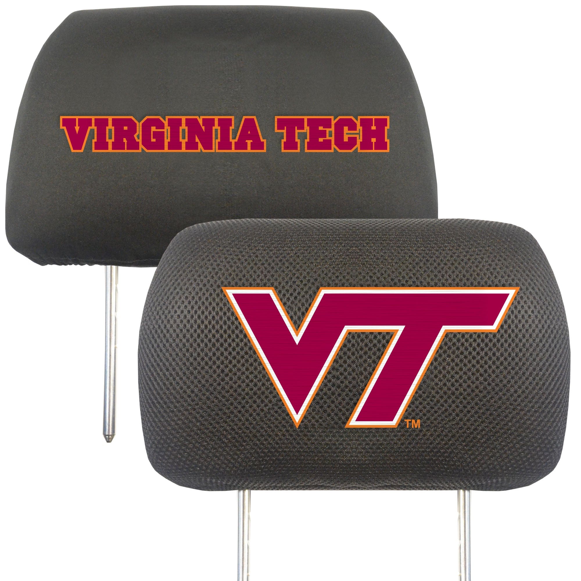 Virginia Tech Hokies Embroidered Head Rest Cover Set - 2 Pieces