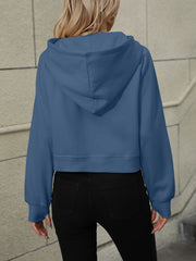 Mandy Half Zip Long Sleeve Sweatshirt - Trendsi