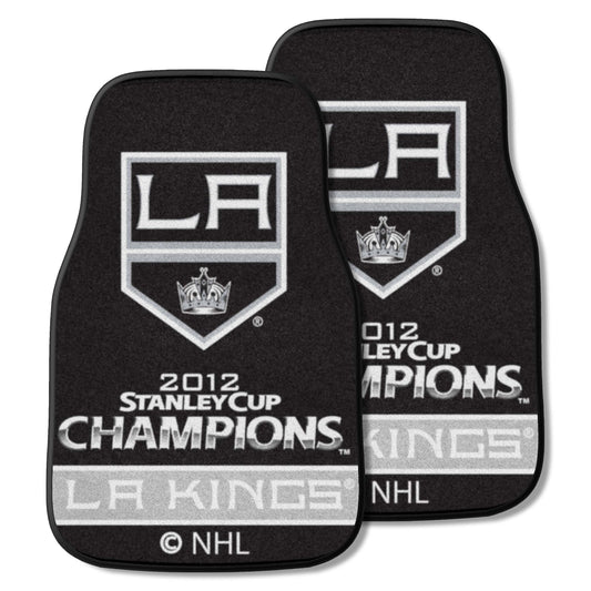 Los Angeles Kings Front Carpet Car Mat Set - 2 Pieces, 2012 NHL Stanley Cup Champions