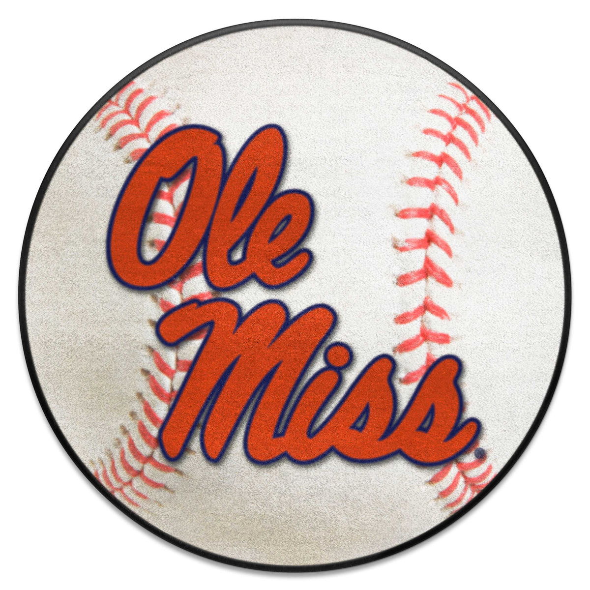 Ole Miss Rebels Baseball Rug - 27in. Diameter