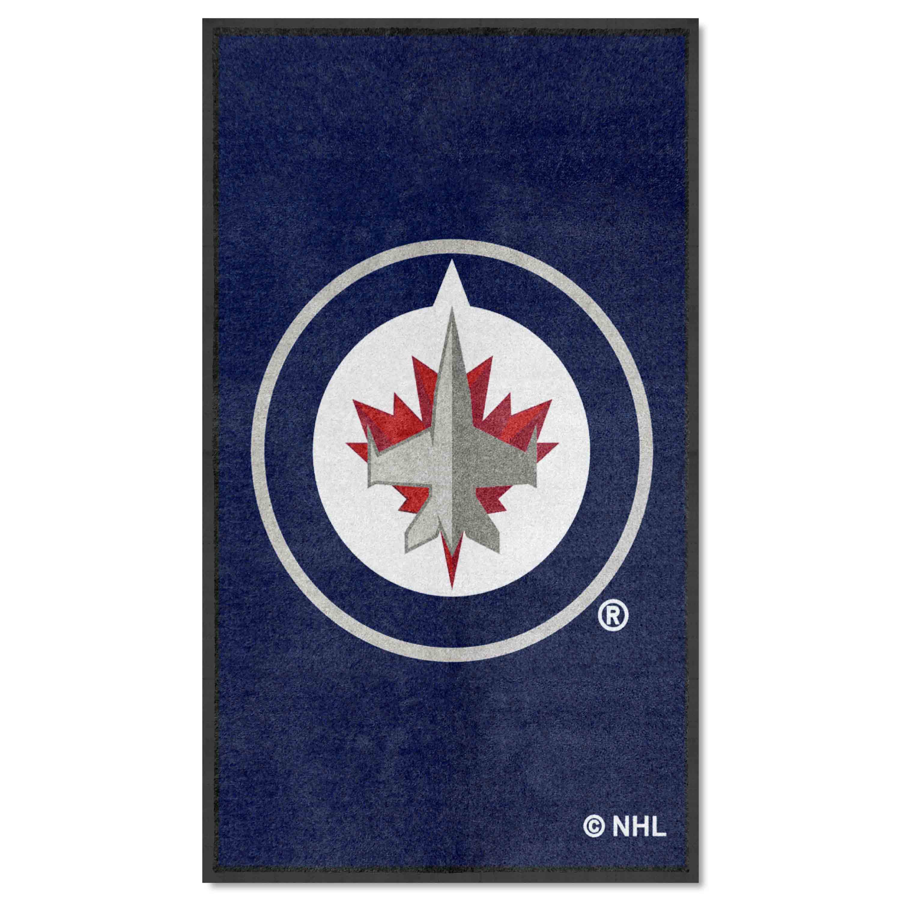 Winnipeg Jets 3X5 High-Traffic Mat with Durable Rubber Backing - Portrait Orientation