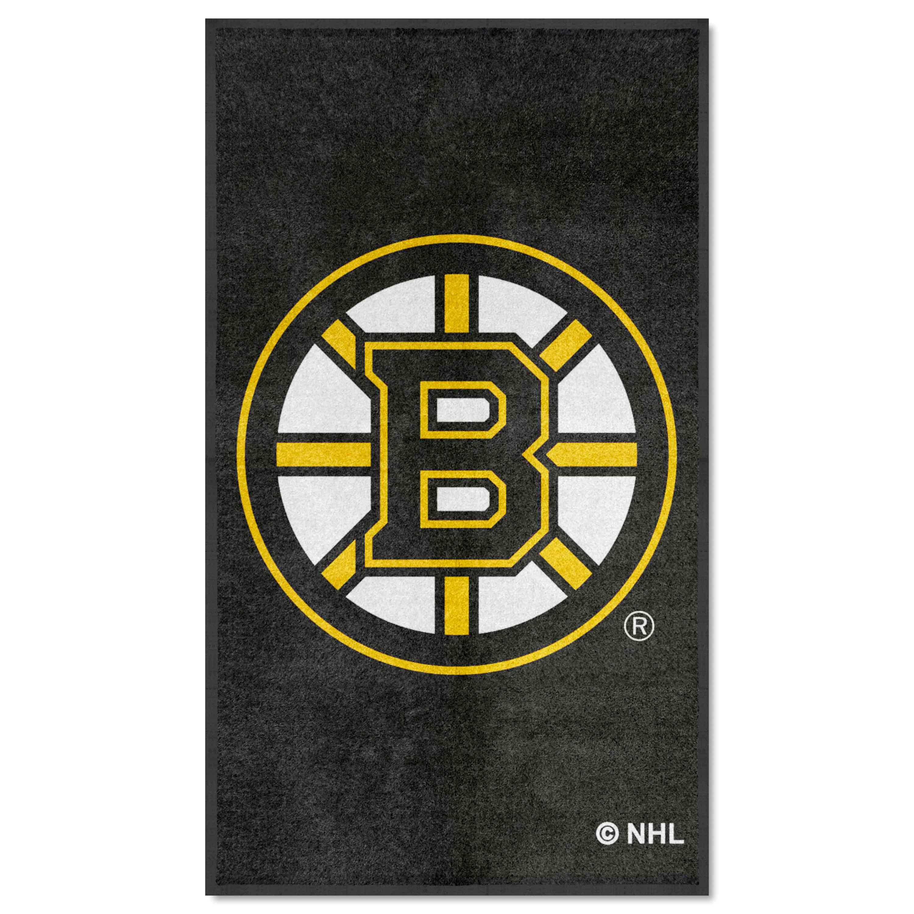 Boston Bruins 3X5 High-Traffic Mat with Durable Rubber Backing - Portrait Orientation - Boston Bruins