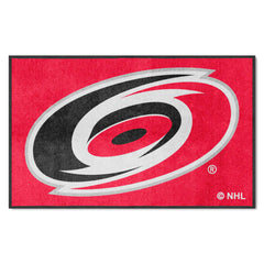 Carolina Hurricanes 4X6 High-Traffic Mat with Durable Rubber Backing - Landscape Orientation