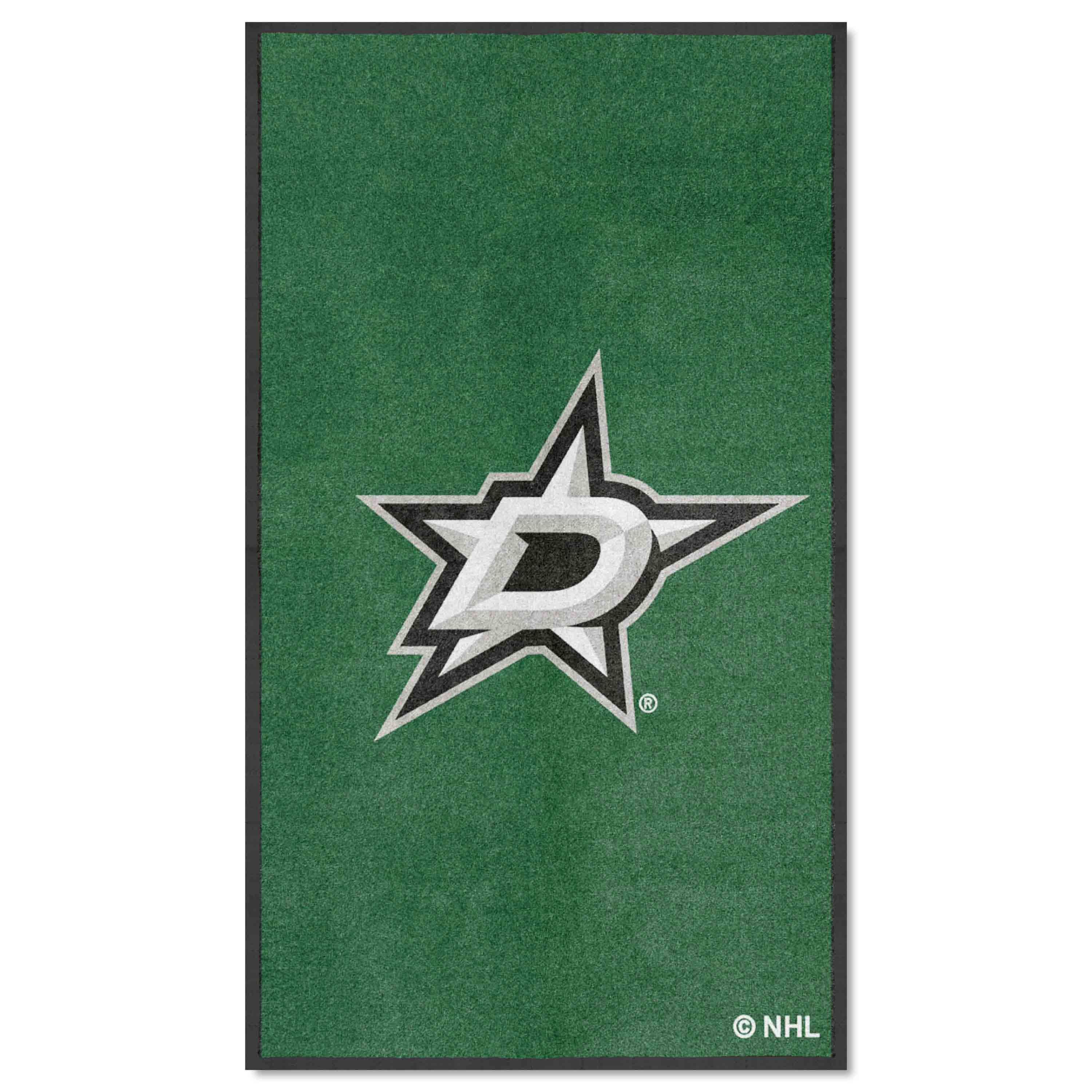 Dallas Stars 3X5 High-Traffic Mat with Durable Rubber Backing - Portrait Orientation - Dallas Stars