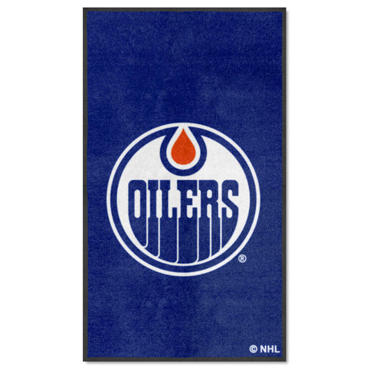 Edmonton Oilers 3X5 High-Traffic Mat with Durable Rubber Backing - Portrait Orientation