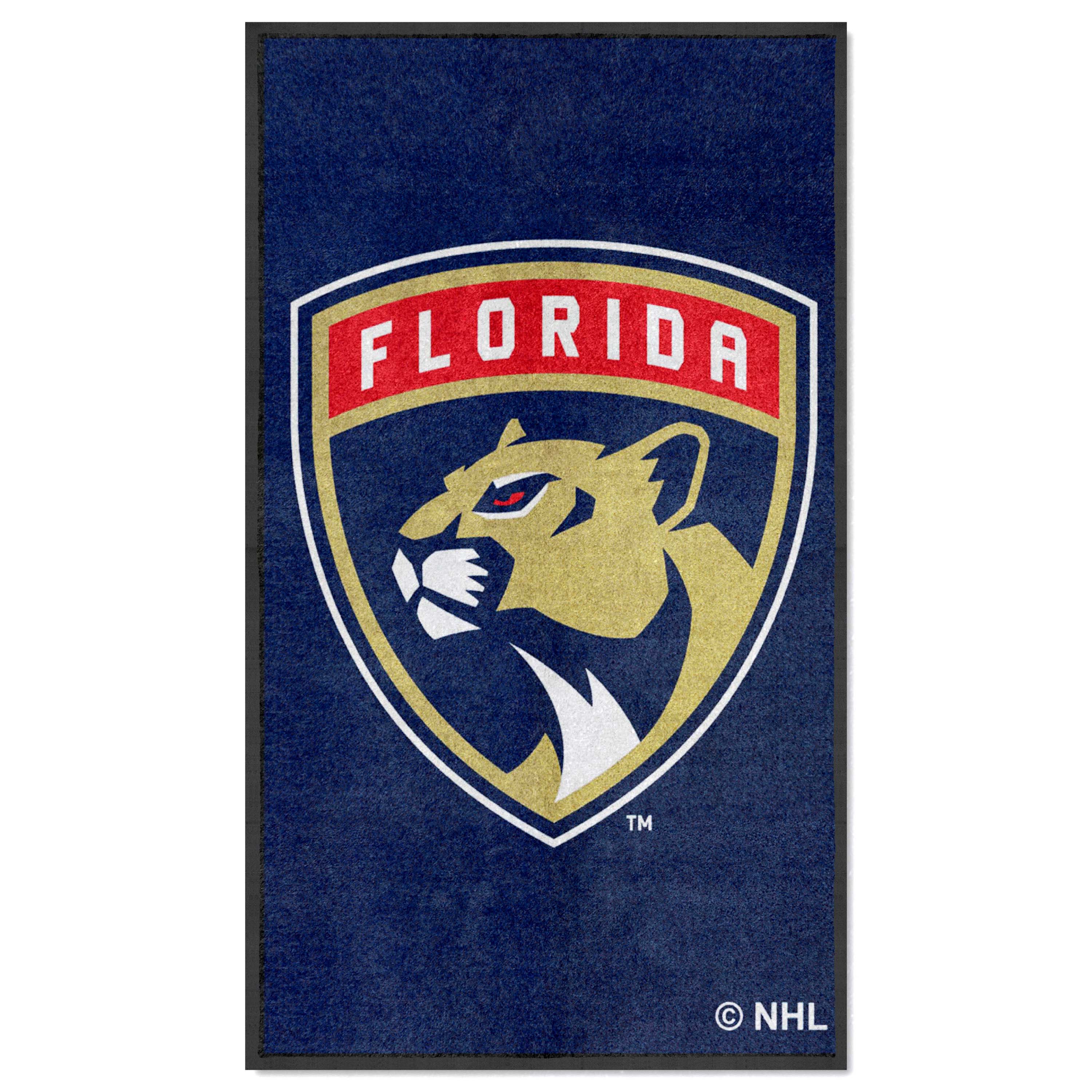 Florida Panthers 3X5 High-Traffic Mat with Durable Rubber Backing - Portrait Orientation