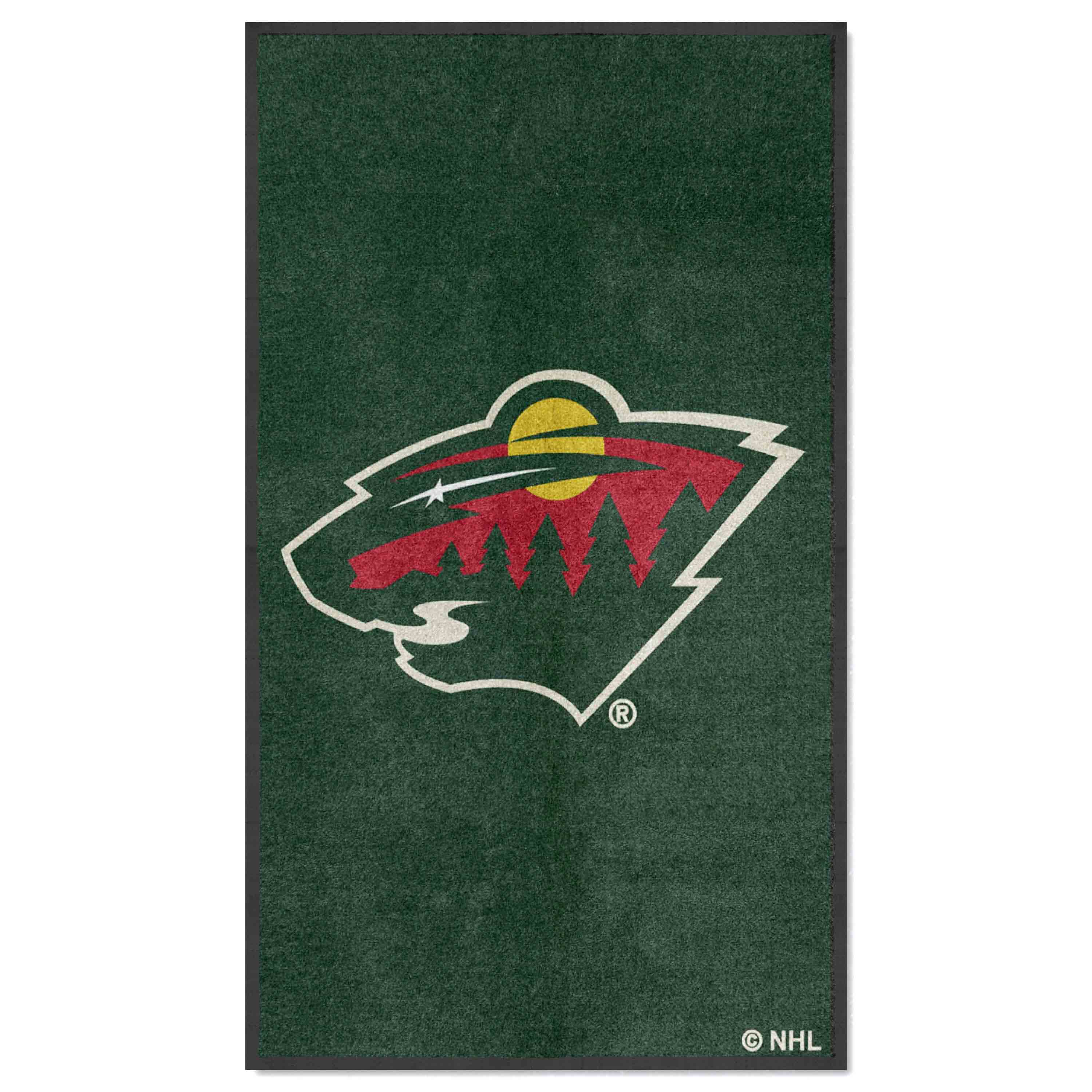 Minnesota Wild 3X5 High-Traffic Mat with Durable Rubber Backing - Portrait Orientation