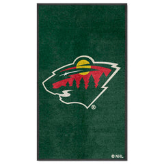 Minnesota Wild 3X5 High-Traffic Mat with Durable Rubber Backing - Portrait Orientation