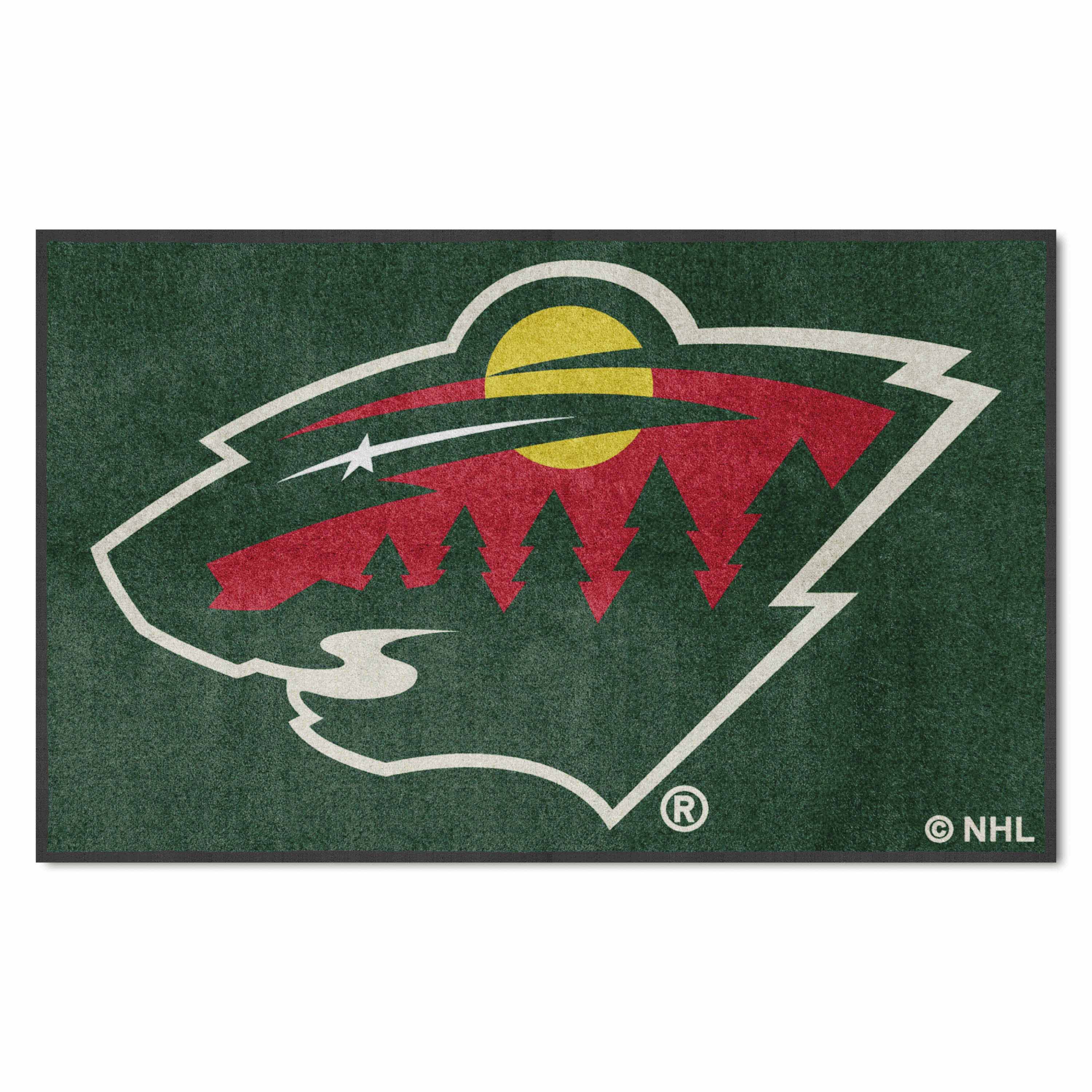 Minnesota Wild 4X6 High-Traffic Mat with Durable Rubber Backing - Landscape Orientation