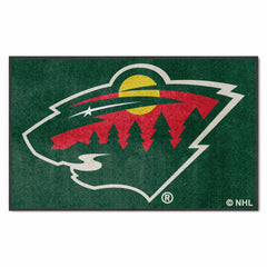 Minnesota Wild 4X6 High-Traffic Mat with Durable Rubber Backing - Landscape Orientation