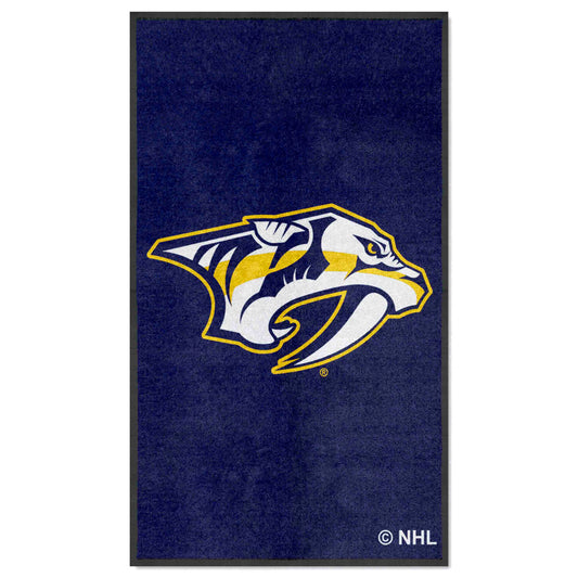 Nashville Predators 3X5 High-Traffic Mat with Durable Rubber Backing - Portrait Orientation