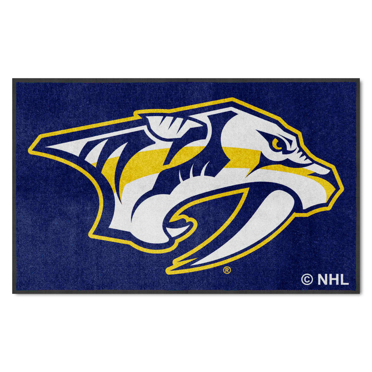 Nashville Predators 4X6 High-Traffic Mat with Durable Rubber Backing - Landscape Orientation