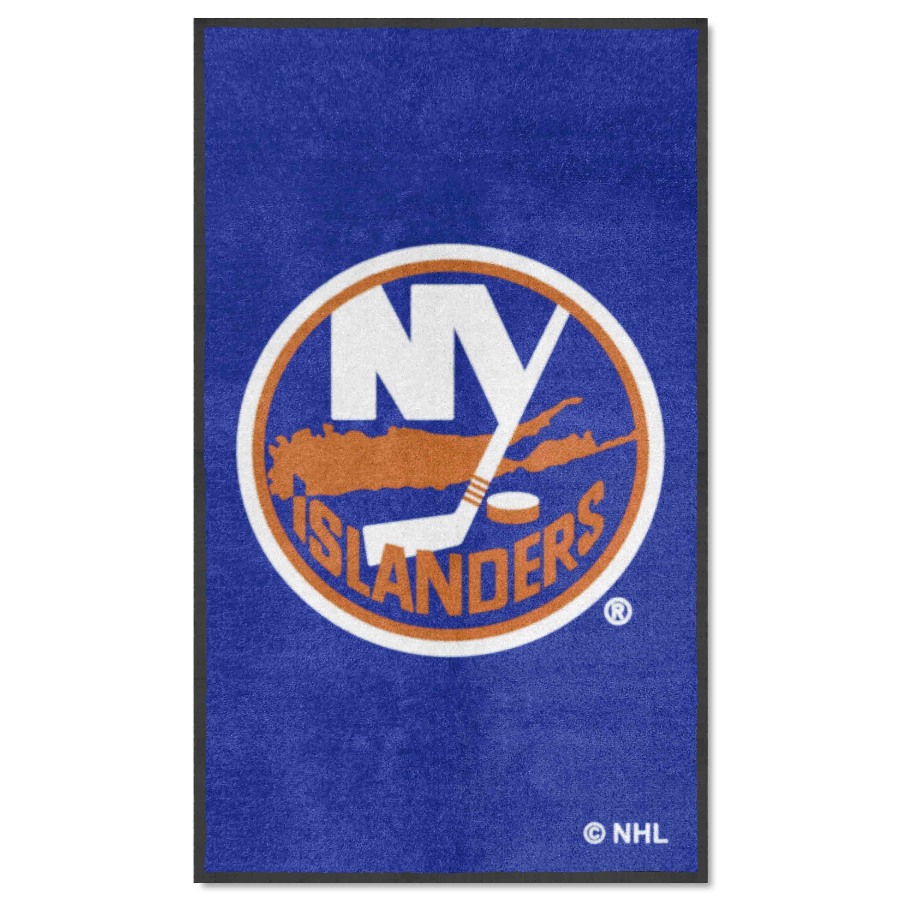 New York Islanders 3X5 High-Traffic Mat with Durable Rubber Backing - Portrait Orientation