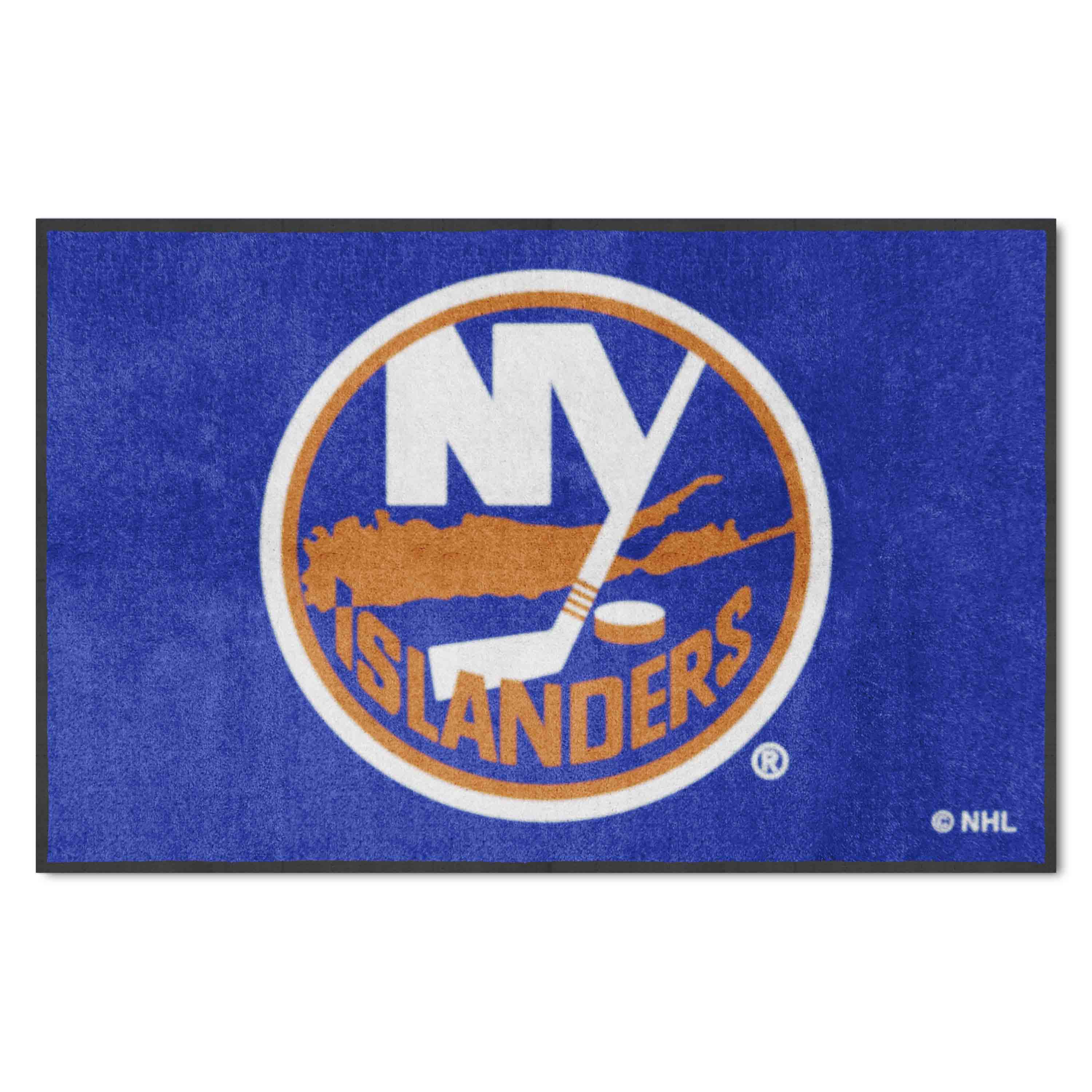 New York Islanders 4X6 High-Traffic Mat with Durable Rubber Backing - Landscape Orientation - New York Islanders