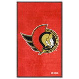 Ottawa Senators 3X5 High-Traffic Mat with Durable Rubber Backing - Portrait Orientation