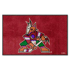 Arizona Coyotes 4X6 High-Traffic Mat with Durable Rubber Backing - Landscape Orientation