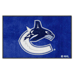 Vancouver Canucks 4X6 High-Traffic Mat with Durable Rubber Backing - Landscape Orientation