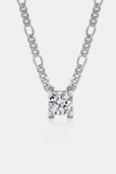 2 Carat Moissanite 925 Sterling Silver Pendant Necklace - Flyclothing LLC