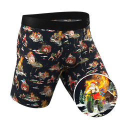 The 12 Slays of Christmas | Christmas Scene Long Leg Ball Hammock® Pouch Boxers With Fly