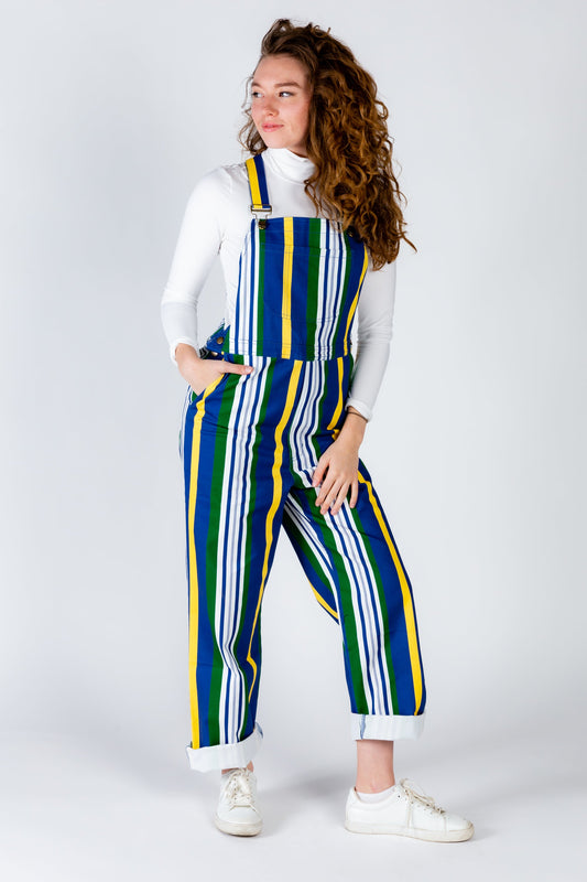 The Dubliner | Ladies Unisex Retro Striped Vintage Overalls