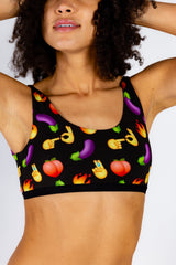 The Emoji After Party | Emoji Patterned Bralette - Shinesty