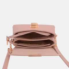 David Jones PU Leather Crossbody Bag - Trendsi