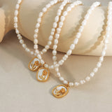 18K Gold-Plated Freshwater Pearl Necklace - Flyclothing LLC