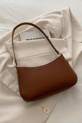 Bow Trim PU Leather Shoulder Bag - Trendsi