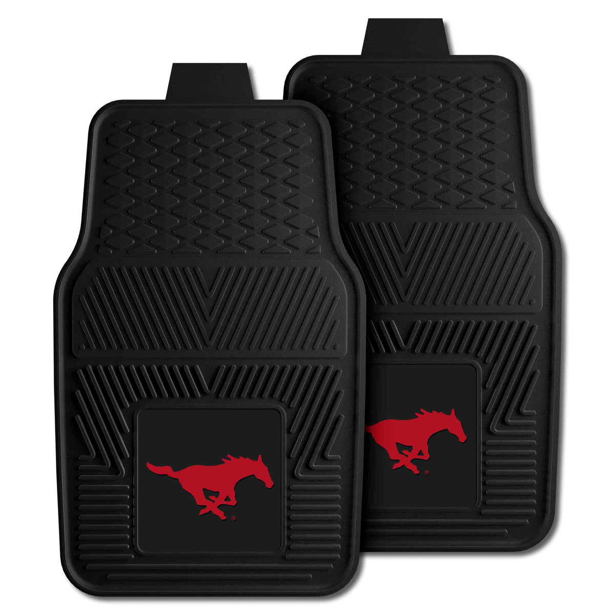 SMU Mustangs Heavy Duty Car Mat Set - 2 Pieces