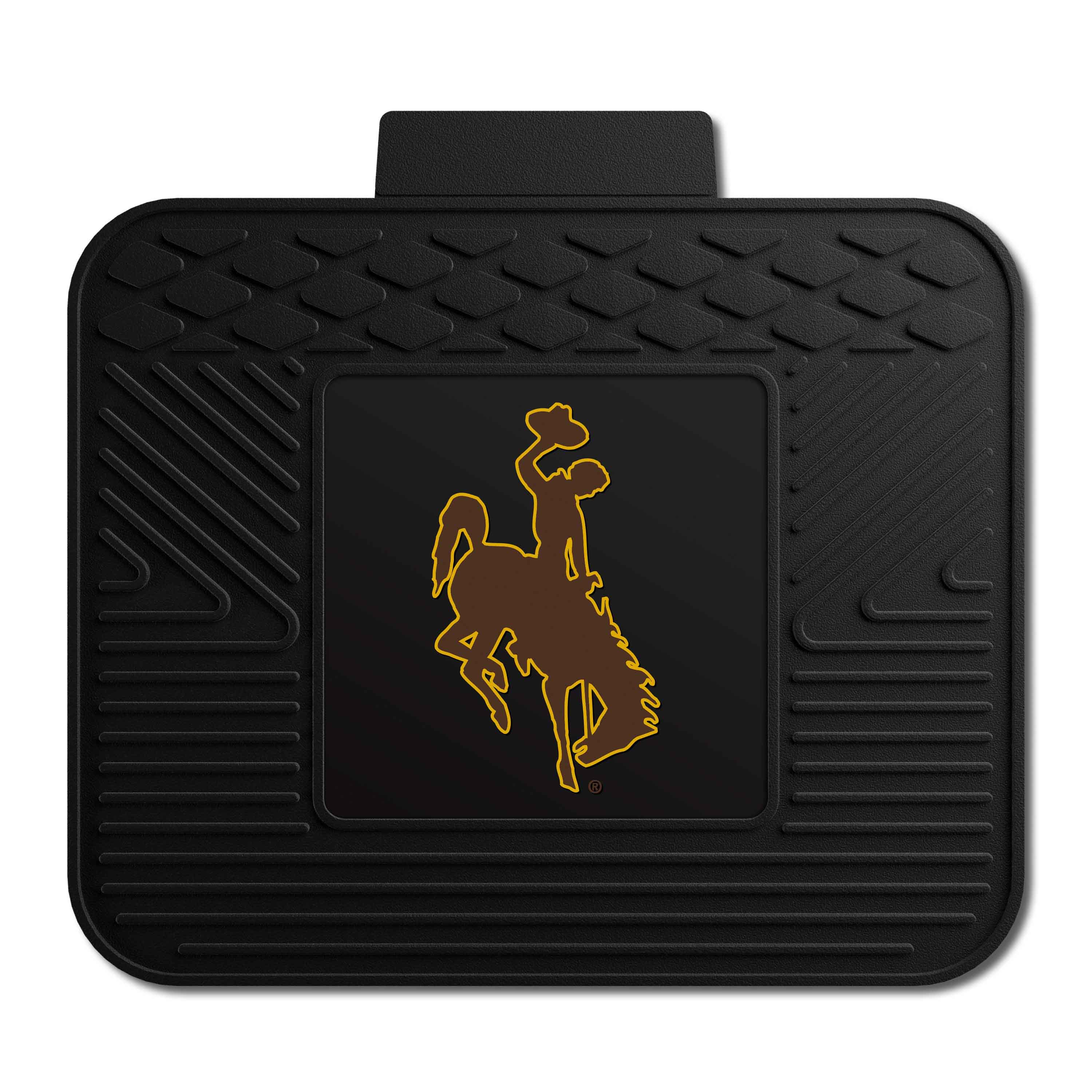 Wyoming Cowboys Back Seat Car Utility Mat - 14in. x 17in.